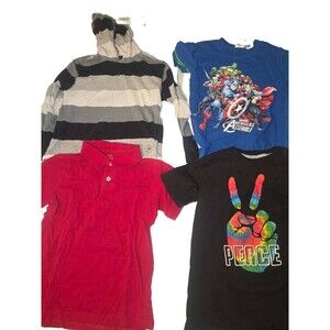 Lot of 4 Shirts Boys Size Small Tops Casual School Outdoors Multiple Brands